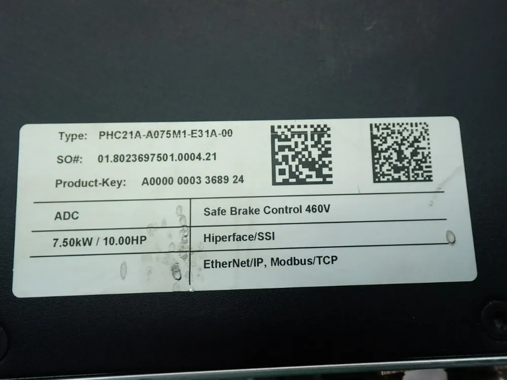 Sew Eurodrive Movipro Drive & Application Controller - Phc21a-a075m1-e31a-00