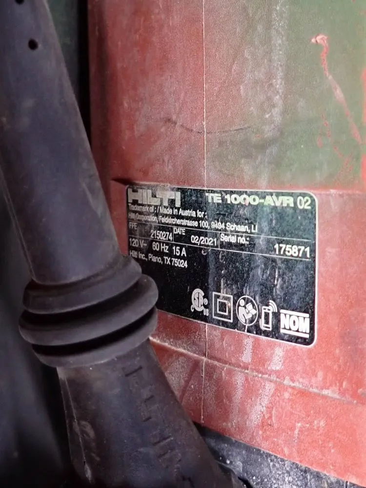 Hilti Demolition Hammer - Te 1000-avr