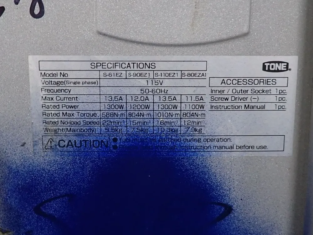 Tone Electric Shear Wrench - S-61ez