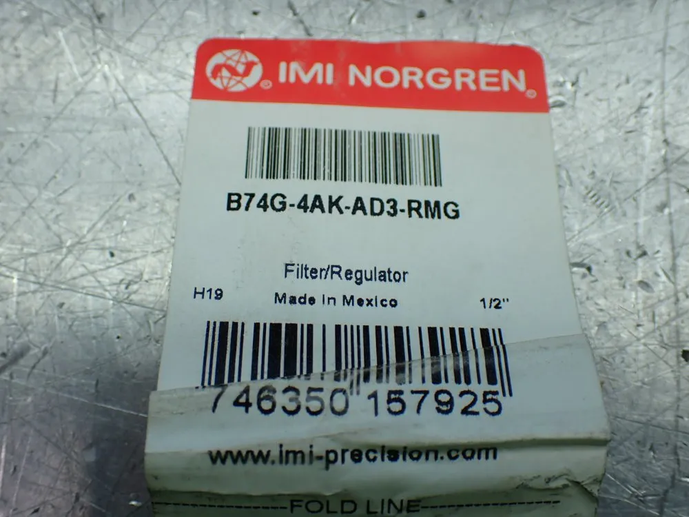 Imi Norgren Pneumatic Filter/regulator - B74g-4ak-ad3-rmg