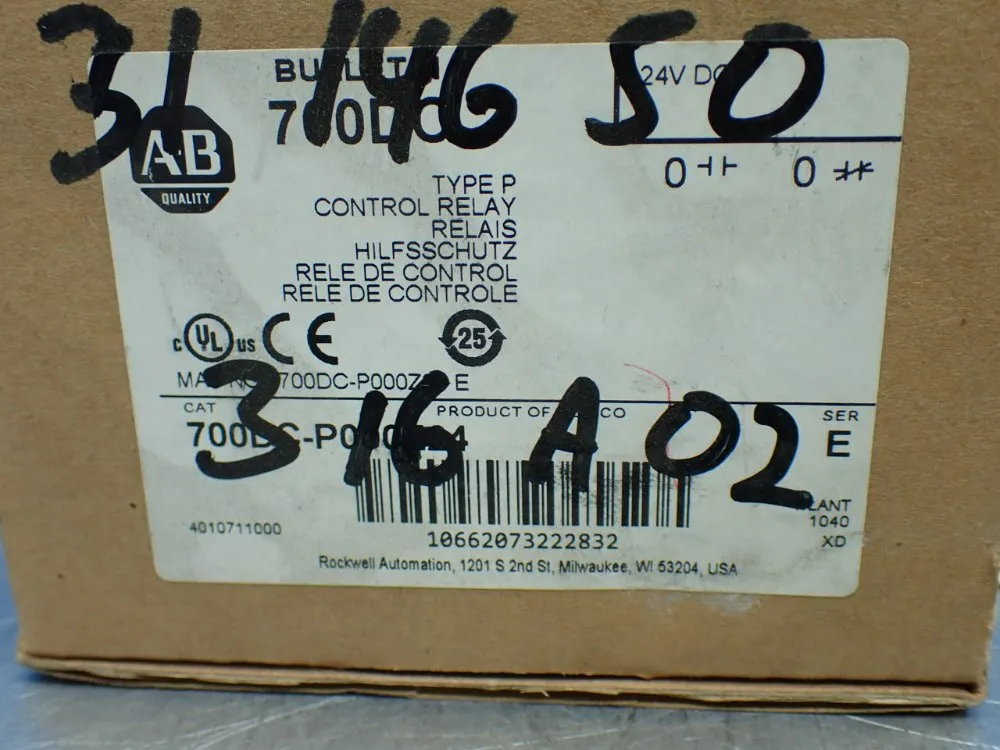 Allen-bradley Type P Control Relay - 700dc-p000z24