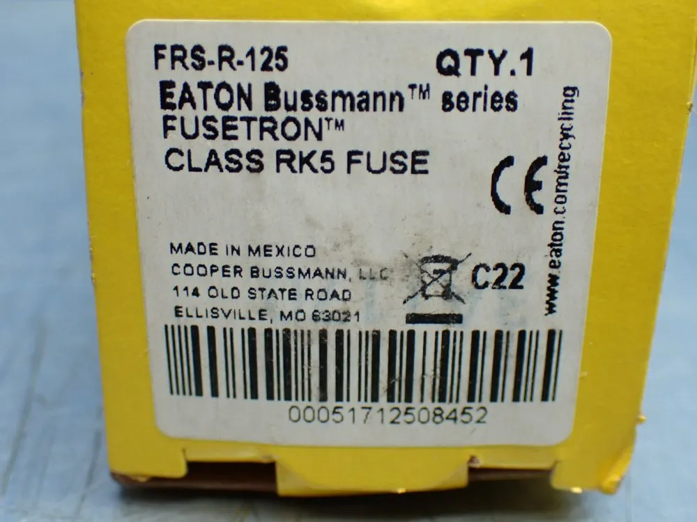 Bussmann Class Rk5 125 Amp Fuse - Frs-r-125