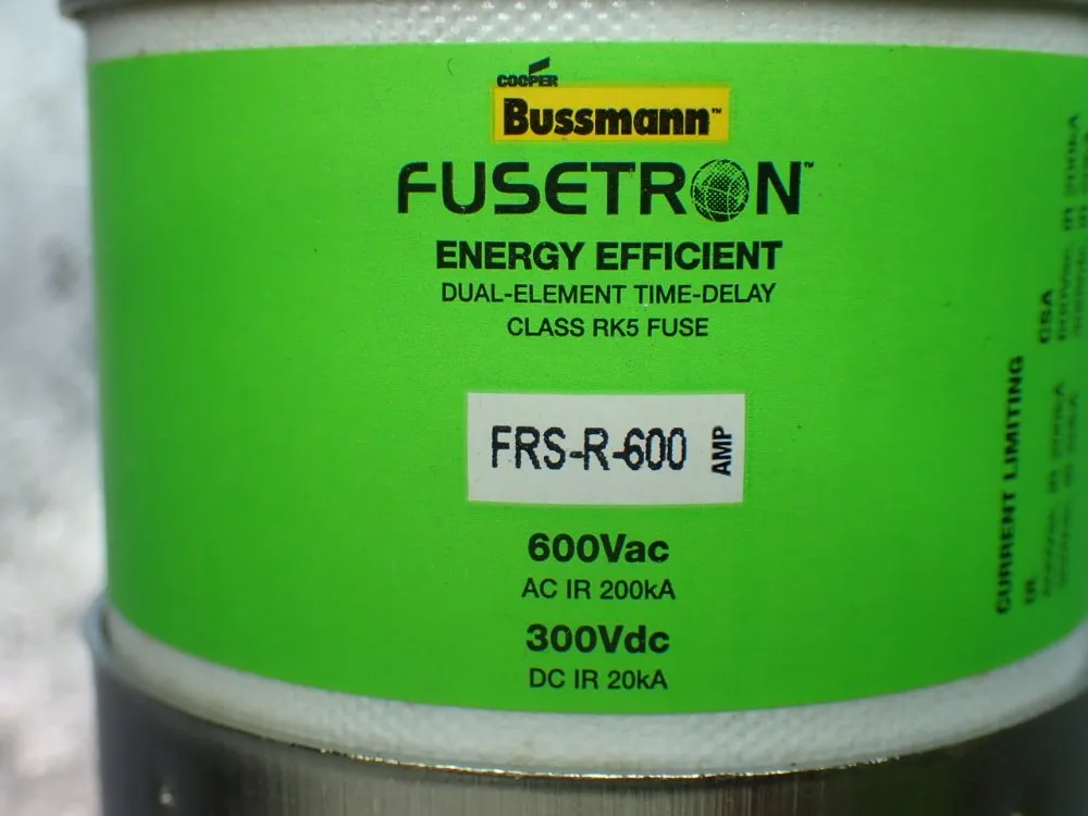 Bussmann Class Rk5 Dual-element, Time-delay 600 Amp Fuse - Frs-r-600