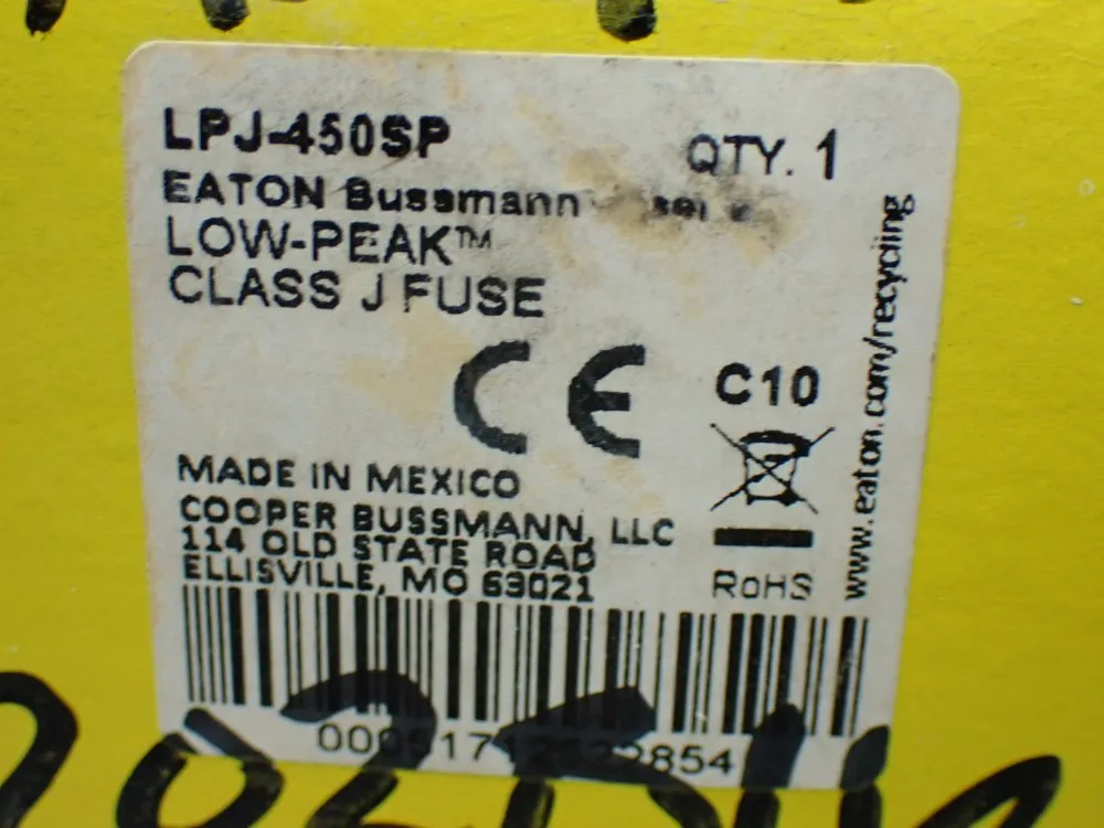 Bussmann Low-peak Class J 450 Amp Fuse - Lpj-450sp