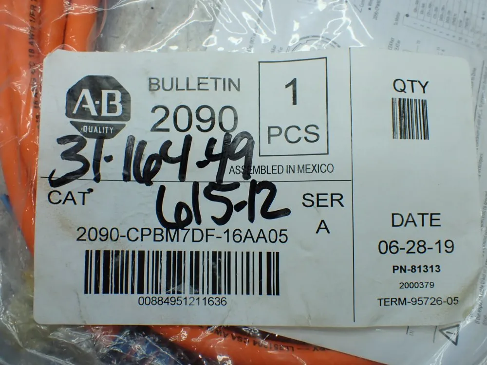 Allen-bradley Motor Power Connection Cable - 2090-cpbm7df-16aa05