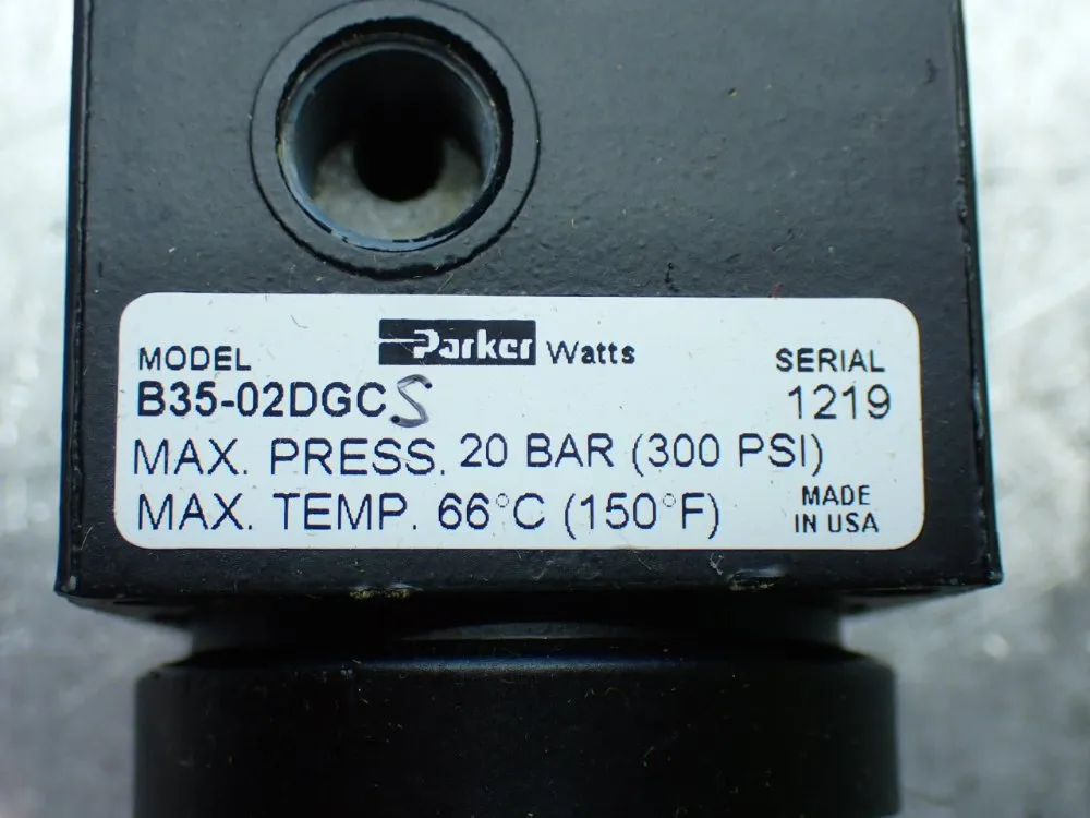 Parker 300psi 1/4" Integral Filter/regulator - B35-02dgc