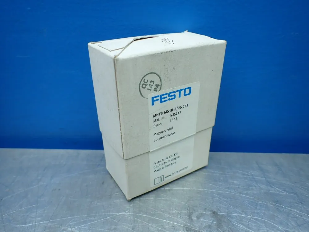 Festo Solenoid Valve 525147 - Mhe3-ms1h-3/2g-1/8
