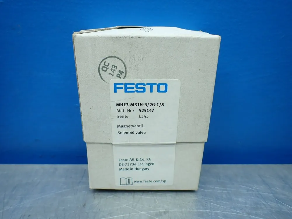 Festo Solenoid Valve 525147 - Mhe3-ms1h-3/2g-1/8