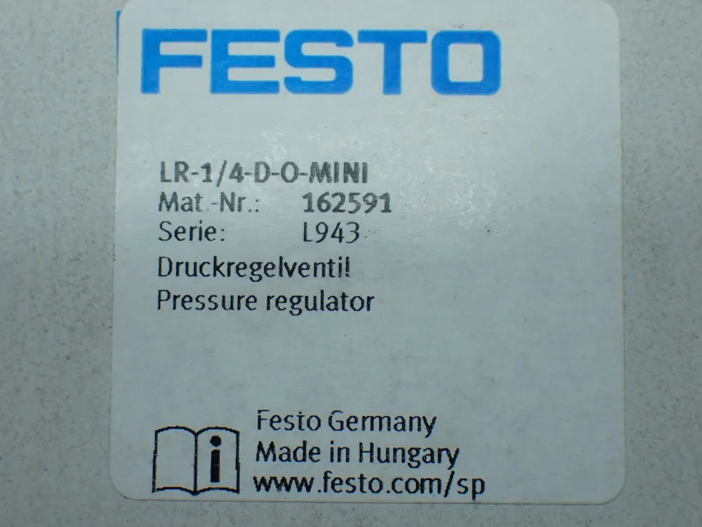 Festo Pressure Regulator - Lr-1/4-d-0-mini
