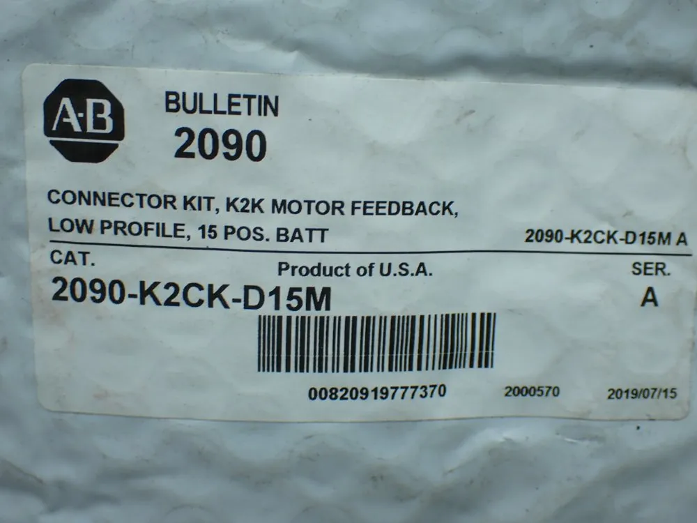 Allen-bradley 3 Motor Feedback Connector Kits - 2090-k2ck-d15m