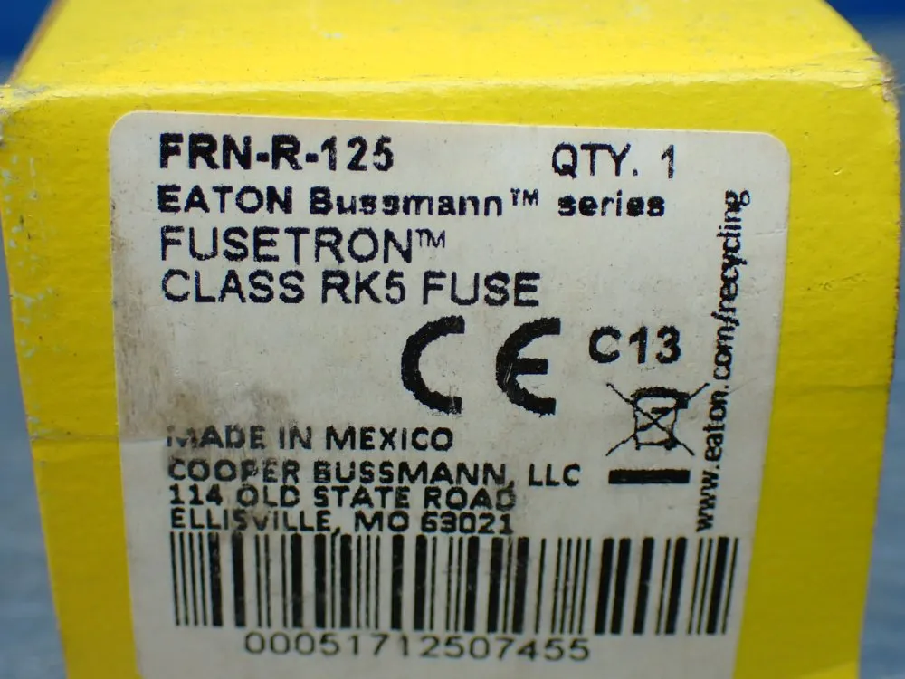 Bussmann 2 Time-delay, Dual-element, Current Limiting, Non-indicating 125a Fuses - Frn-r-125