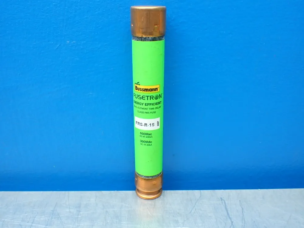 Bussmann 10 15amp Brass Cartridge Fuse Frs-r-15 - Frs-r-15