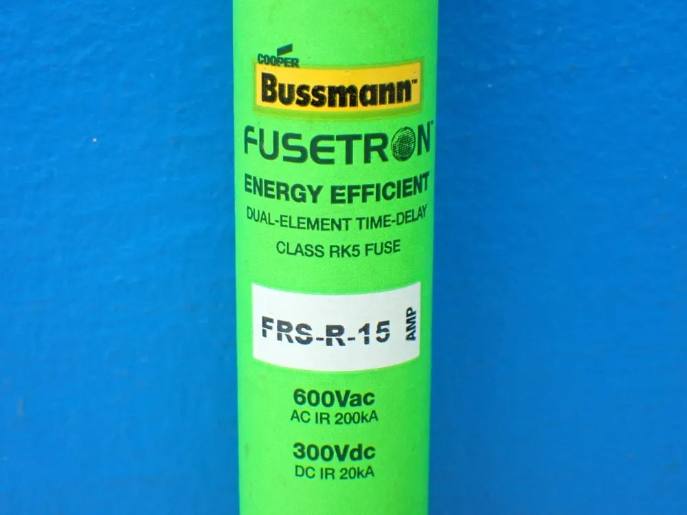Bussmann 10 15amp Brass Cartridge Fuse Frs-r-15 - Frs-r-15
