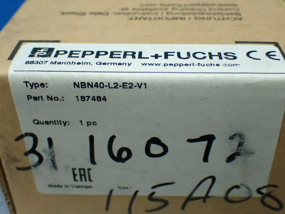 Pepperl+fuchs Inductive Proximity Sensor - Nbn40-l2-e2-v1