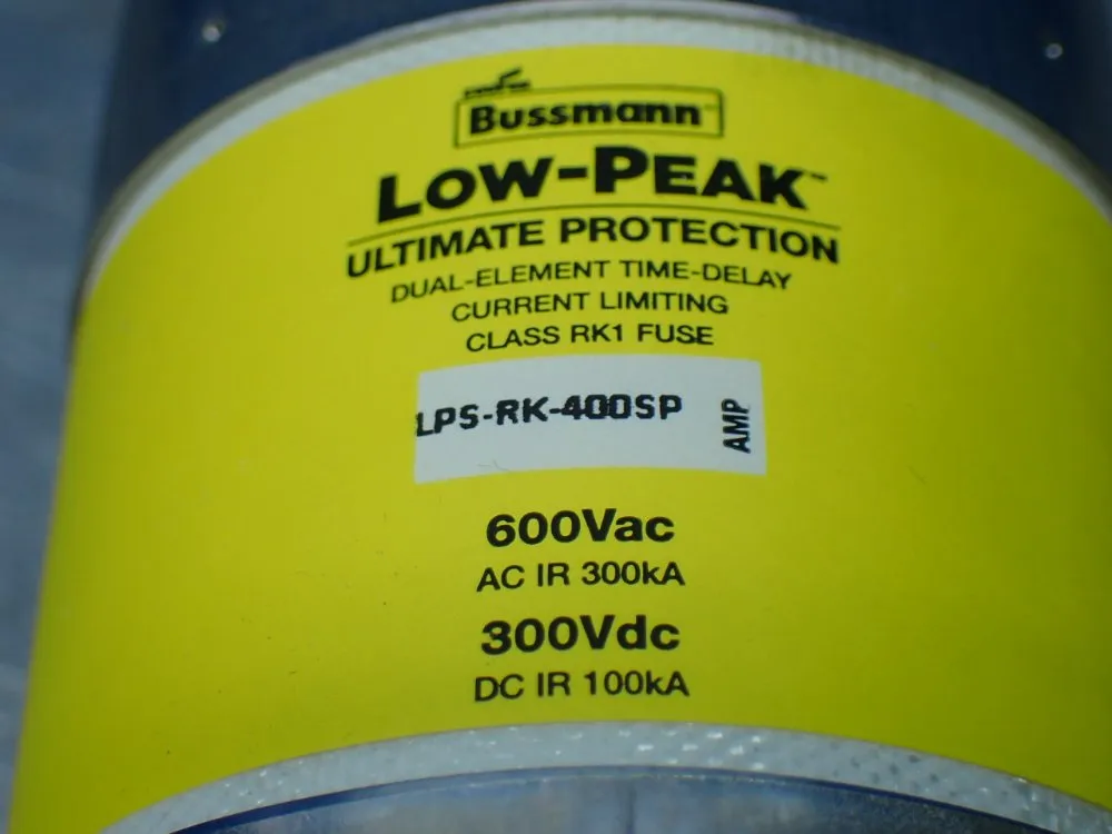 Bussmann 400a, Time-delay, Dual-element, Current-limiting, Non-indicating Class Rk1 Fuse - Lps-rk-400sp