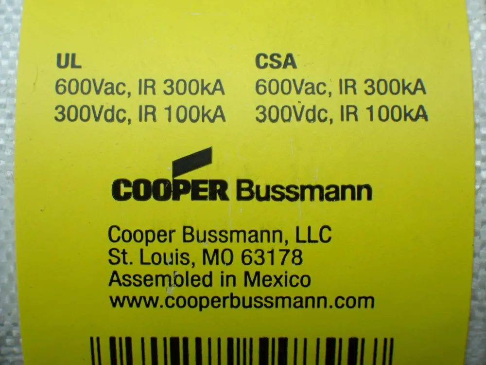 Bussmann 400a, Time-delay, Dual-element, Current-limiting, Non-indicating Class Rk1 Fuse - Lps-rk-400sp