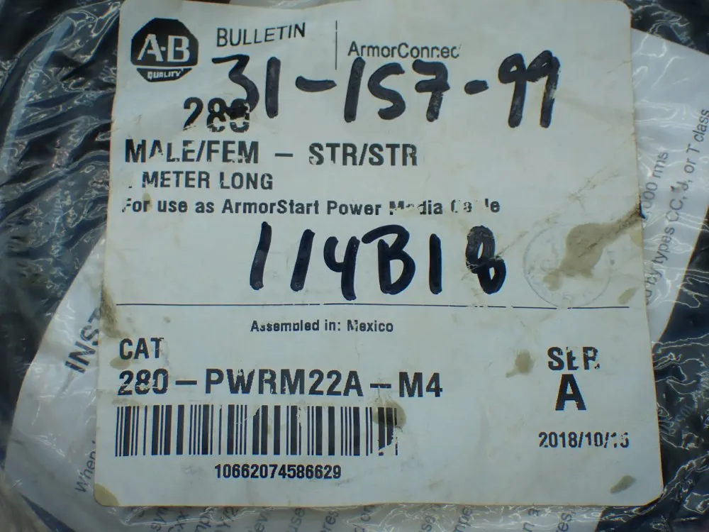 Allen-bradley Armorstart Power Media Cable - 280-pwrm22a-m4