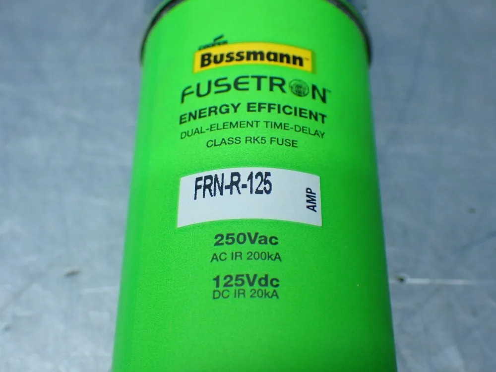 Bussmann 2: 125a, Time-delay, Dual-element, Current Limiting, Non-indicating Fuses - Frn-r-125