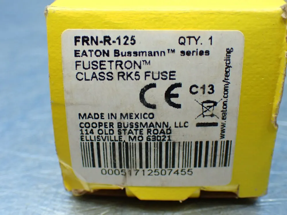 Bussmann 2: 125a, Time-delay, Dual-element, Current Limiting, Non-indicating Fuses - Frn-r-125
