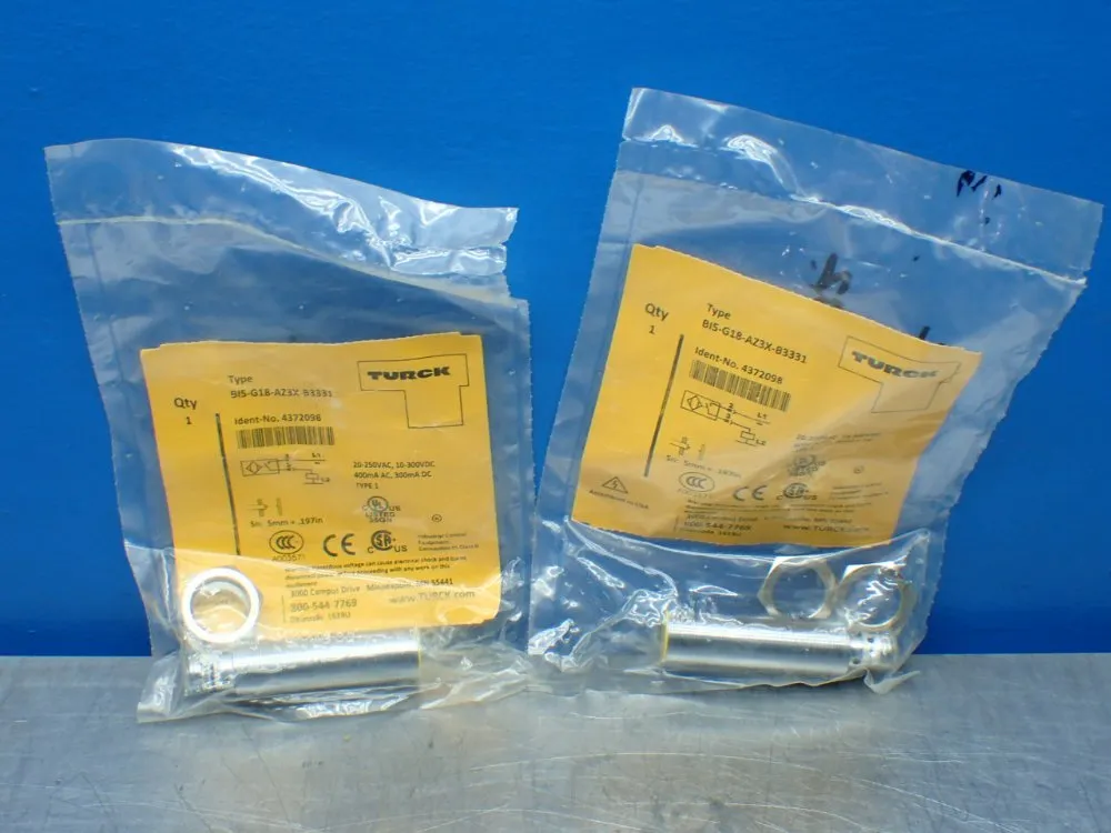 Turck 2 Inductive Proximity Sensors. - Bi5-g18-az3x-b3331
