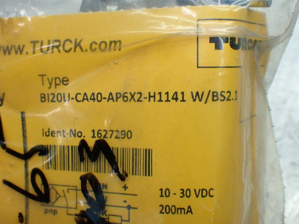 Turck Inductive Proximity Sensors - Bi20u-ca40-ap6x2-h1141 W/bs2.1