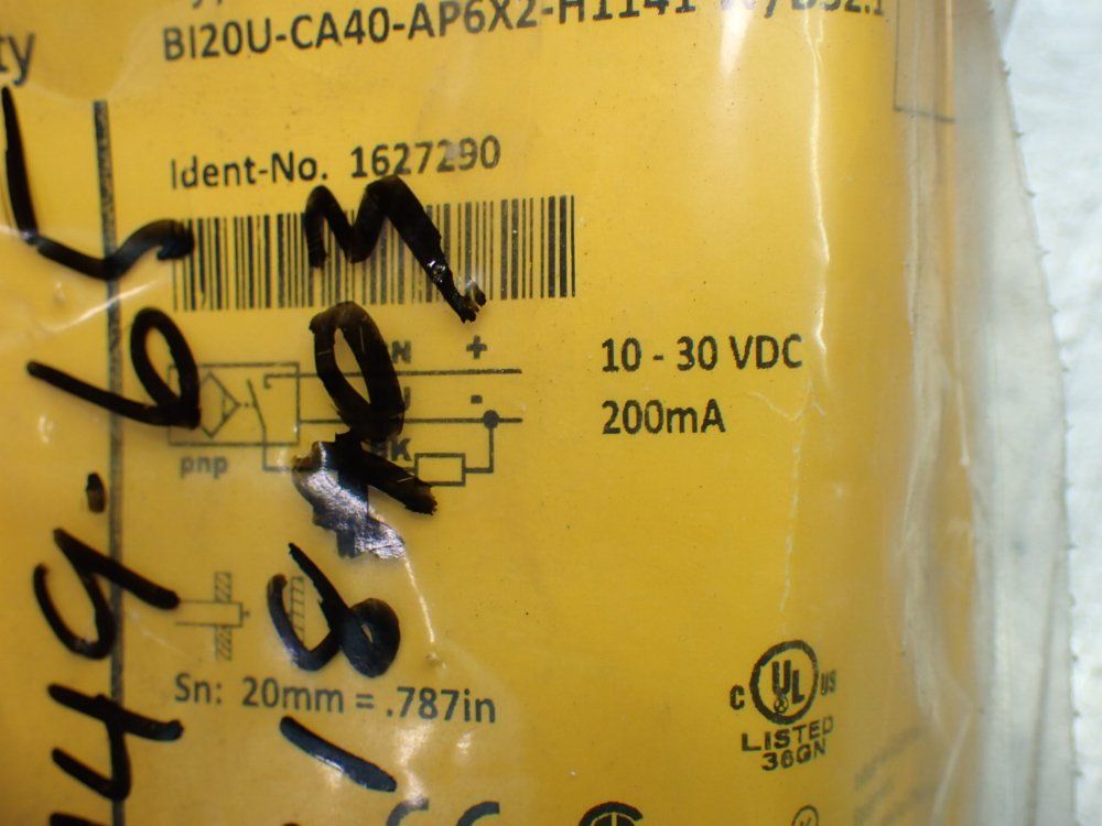 Turck Inductive Proximity Sensors - Bi20u-ca40-ap6x2-h1141 W/bs2.1