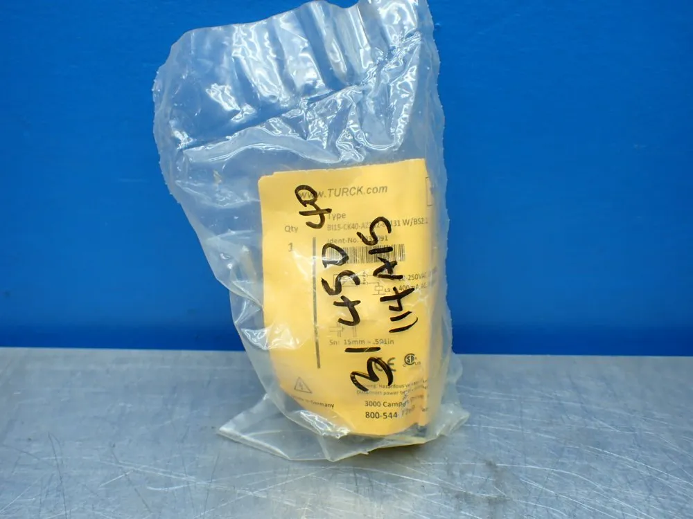 Turck Embeddable Inductive Sensor - Bi15-ck40-az3x2-b1131 W/bs2.1