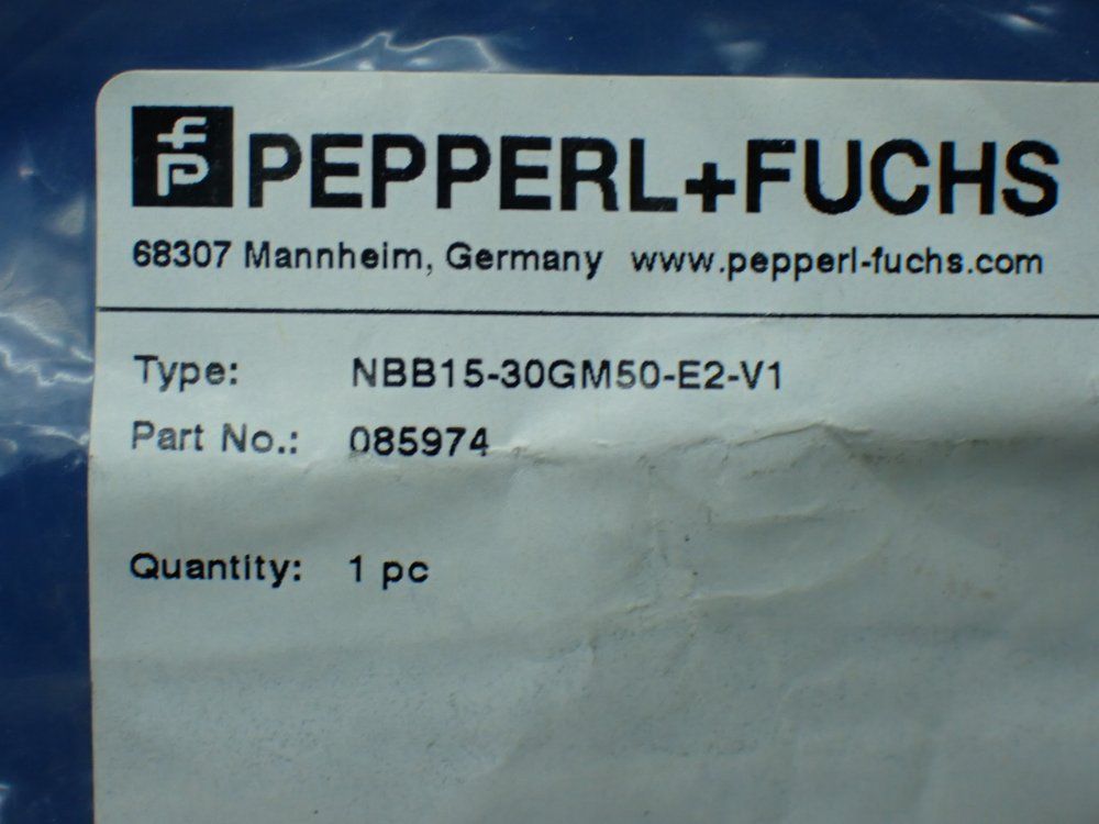 Pepperl+fuchs Inductive Proximity Sensor. - Nbb15-30gm50-e2-v1