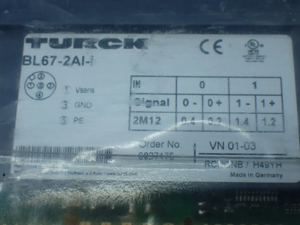 Turck Analog I/o Module - Bl67-2ai-i