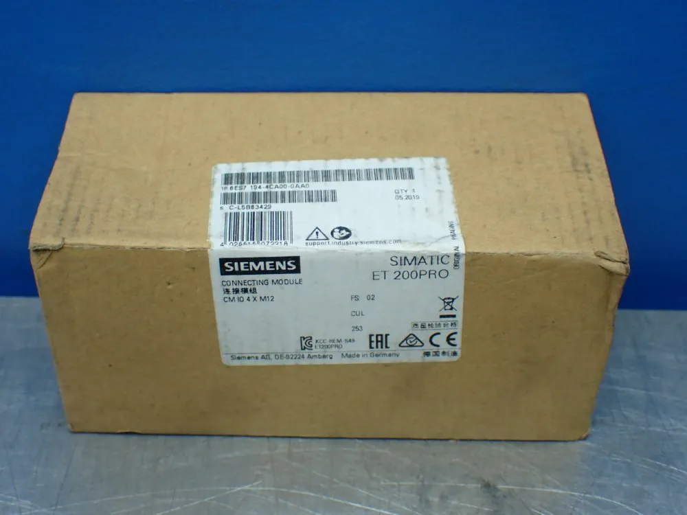 Siemens Simatic Et 200pro Connecting Module - 6es7 194-4ca00-0aa0