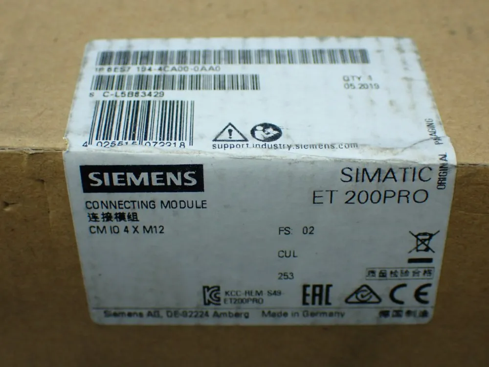 Siemens Simatic Et 200pro Connecting Module - 6es7 194-4ca00-0aa0