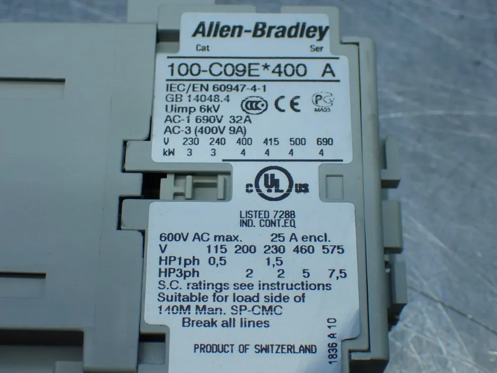 Allen-bradley Contactor - 100-c09ej400