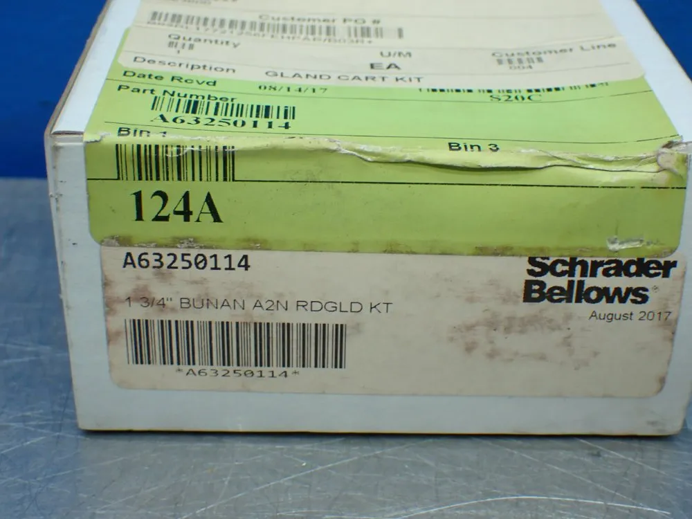Schrader Bellows 1-3/4" Bunan A2n Rdgld Kt Gland Cartridge Kit - A63250114