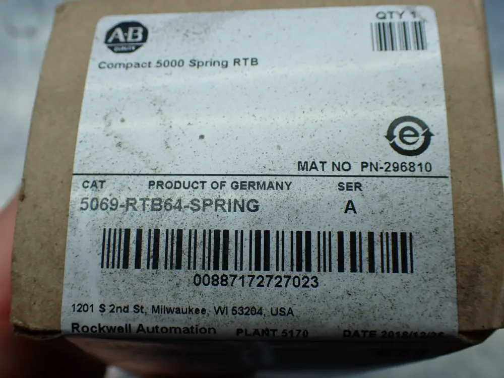Allen-bradley Compact I/o Power Terminal Rtb Kit - 5069-rtb64-spring