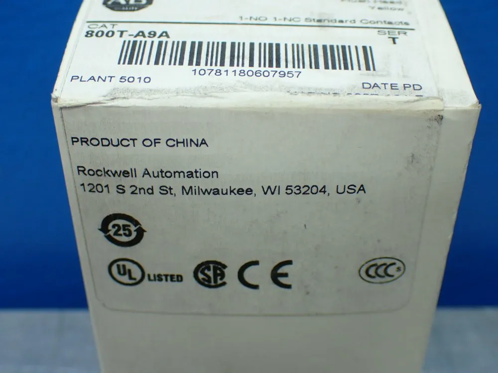 Allen-bradley 30mm Momentary Push Button 800t Pb - 800t-a9a