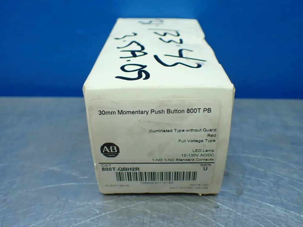 Allen-bradley 30mm Momentary Push Button 800t Pb - 800t-qbh2r