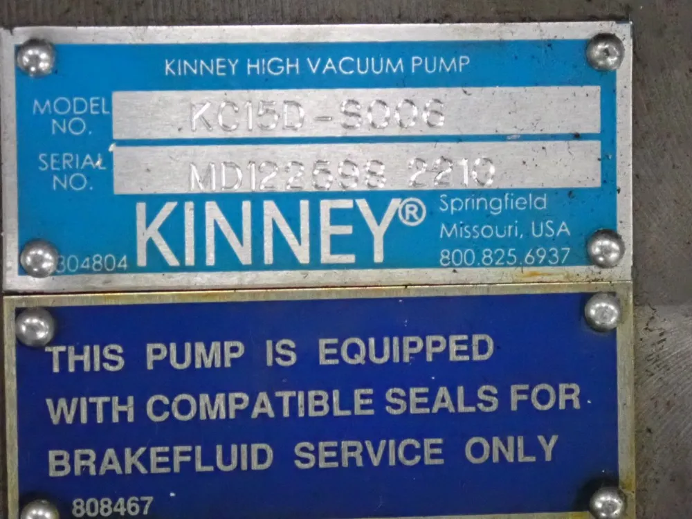 Kinney Vacuum Pump - Kc15d-s006