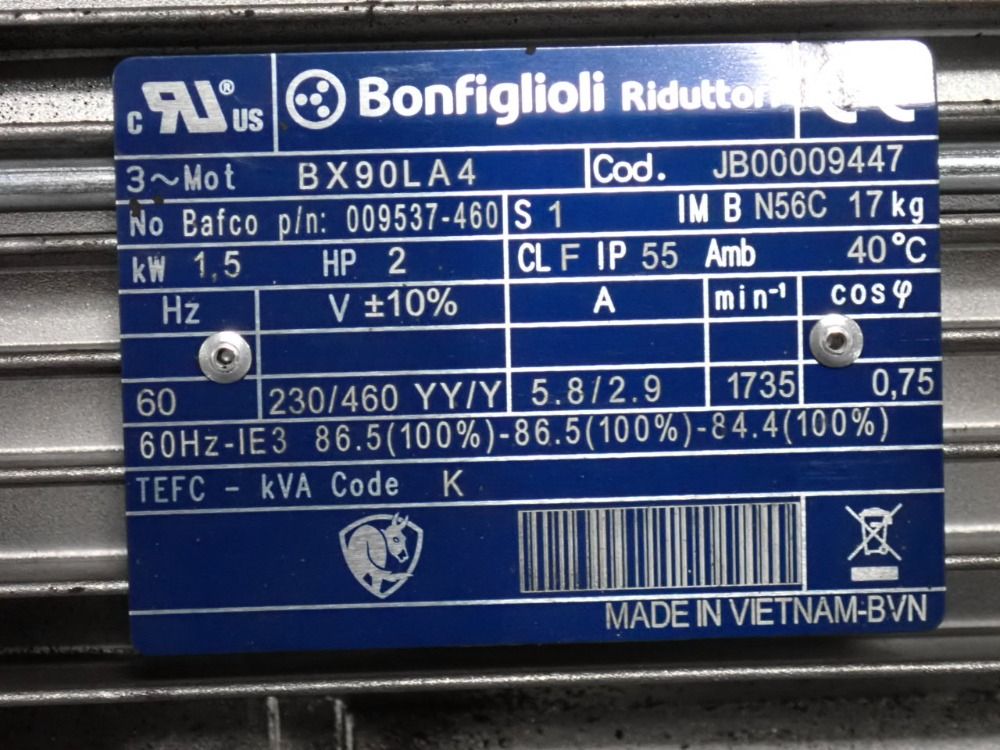 Bonfiglioli 2 Hp Motor