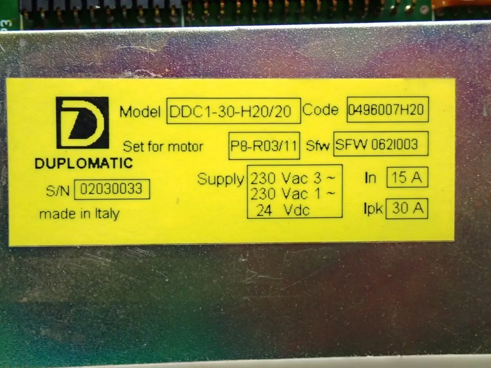 Duplomatic Turret Control Unit - Ddc1-30-h20/20