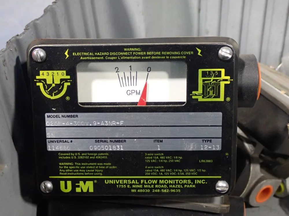 Universal Flow Monitors, Festo, Butech Flow Meter, Tubing Assembly, Pressure Switch