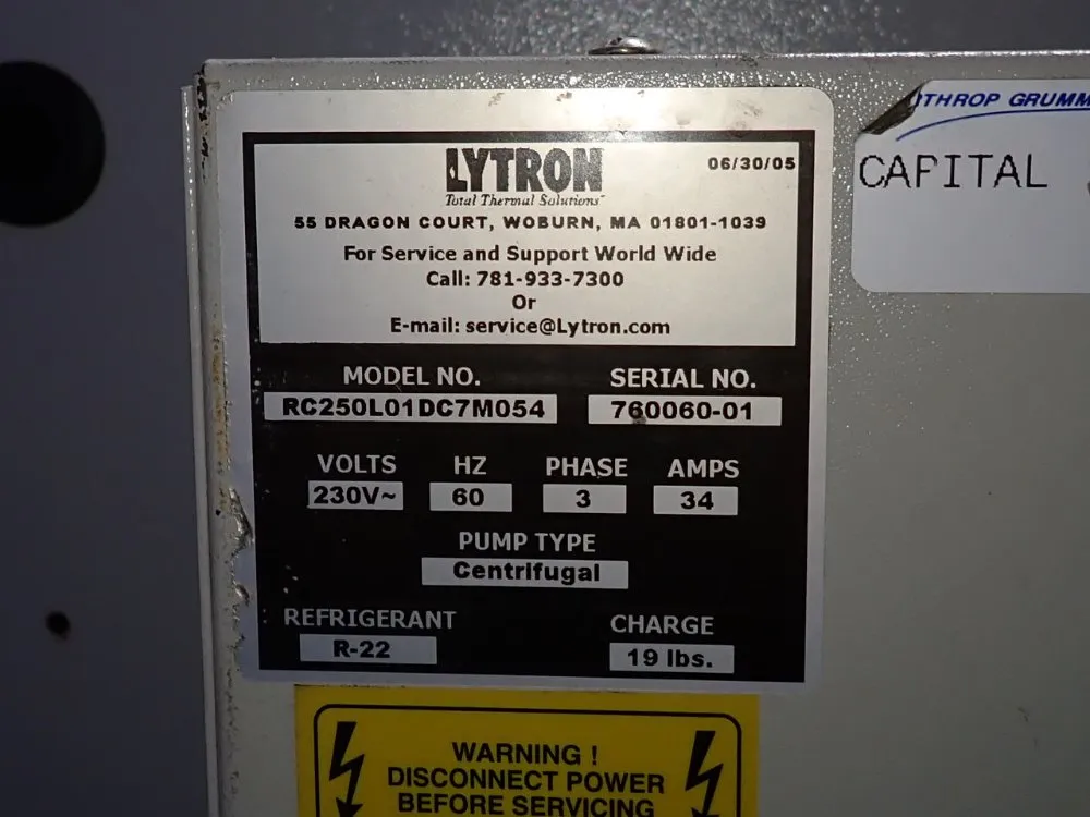 Lytron Recirculating Chiller - Rc250l01dc7m054