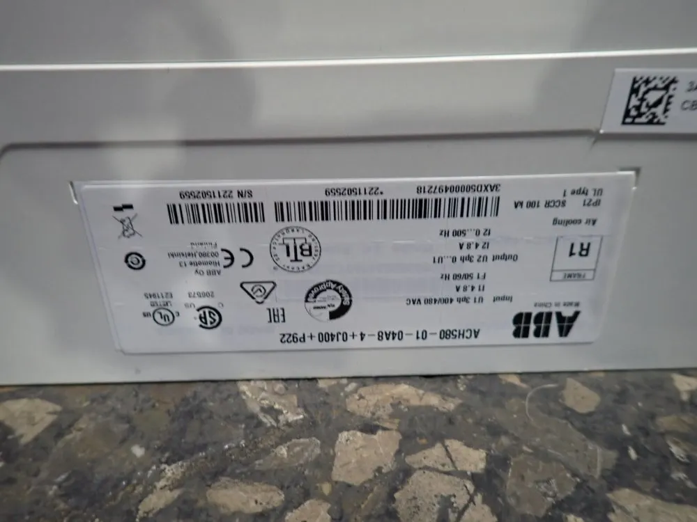 Abb Variable Frequency Drive - Ach580-01-04a8-4+oj400+p922