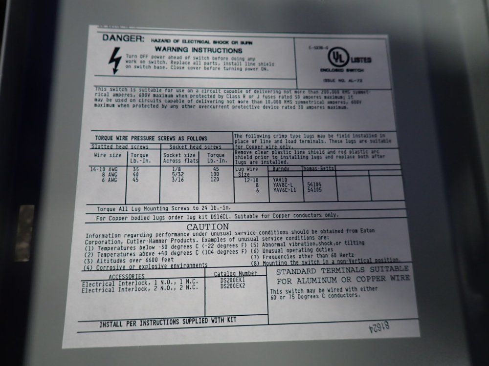 Eaton 30a Fusible Disconnect