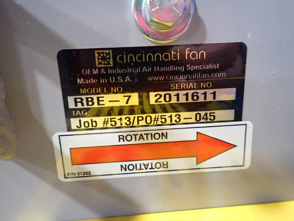 Cincinnati Fan Blower - Rbe-7