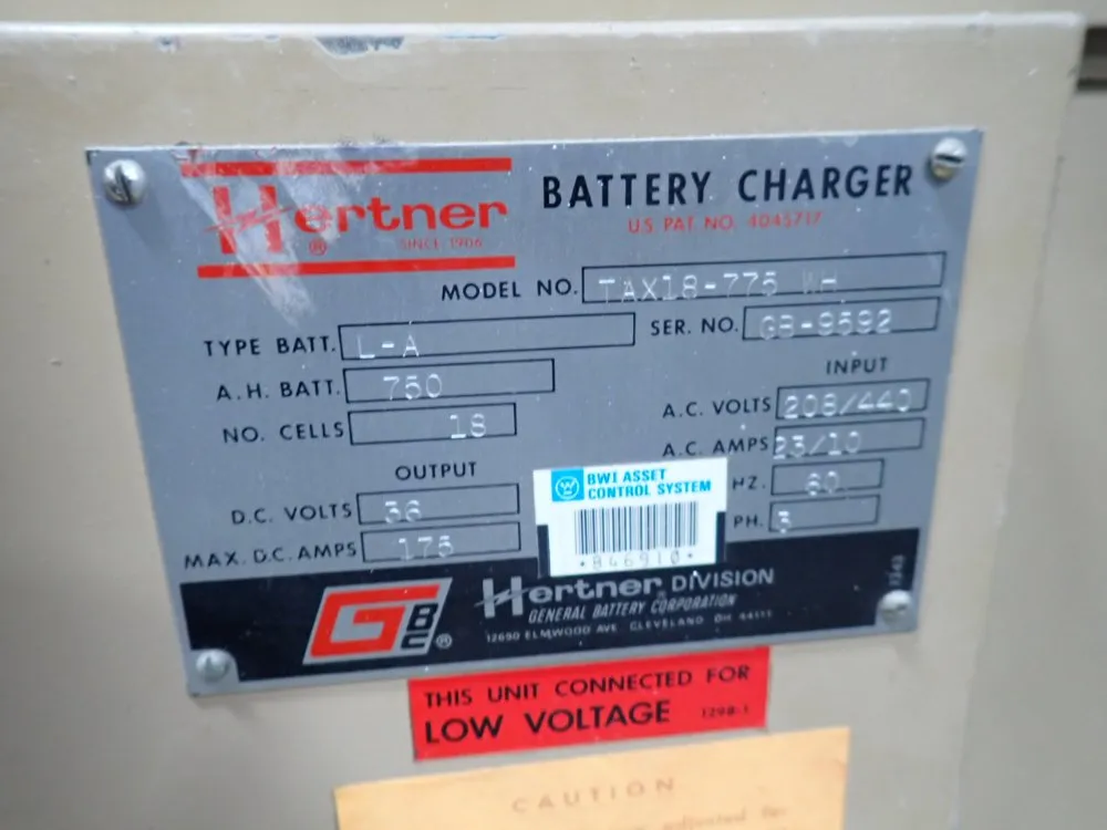 Hertner Battery Charger - Tax 18-775wh
