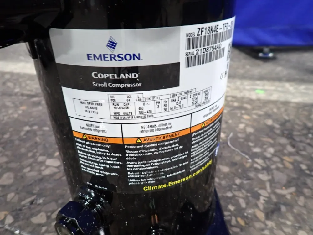 Emerson Scroll Compressor - Zf18k4e-tfd