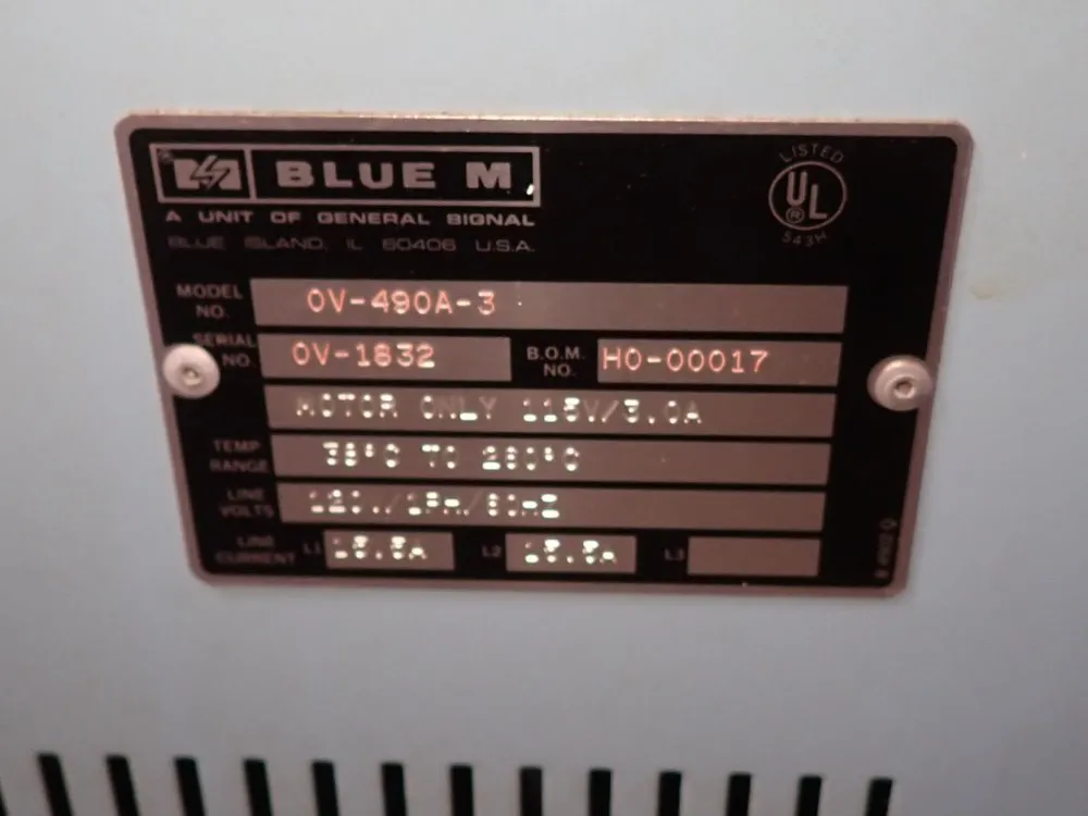 Blue M 260°c Electric Oven - 0v-490a-3