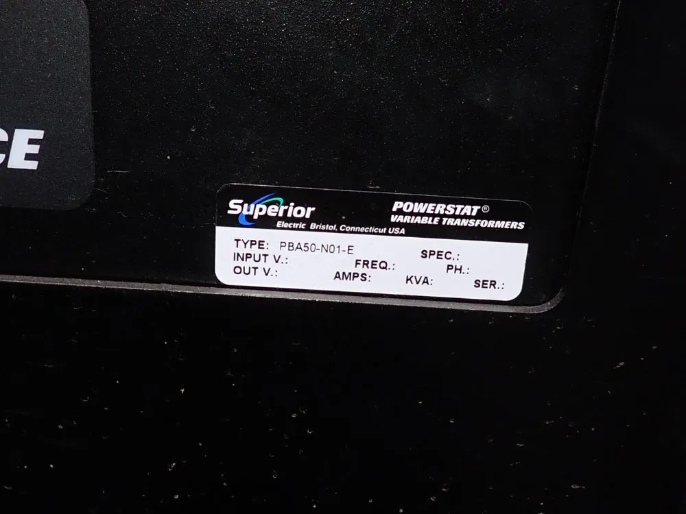 Powerstat Variable Ac Power Source - Pba50-n01-e