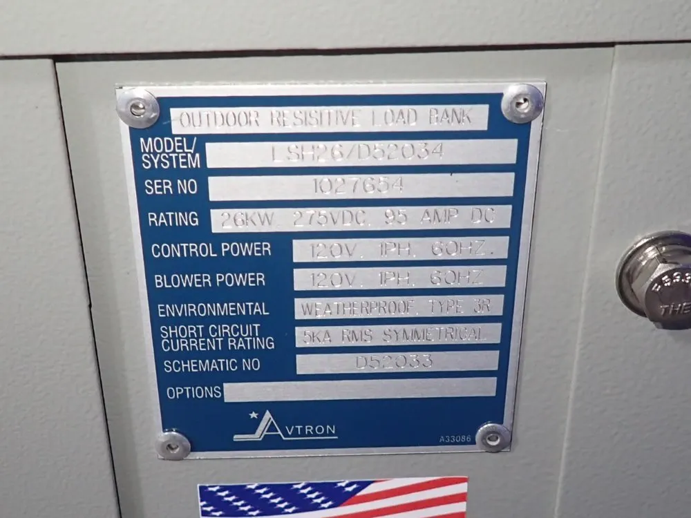 Avtron Outdoor Resistive Load Bank - Lsh26/d52034