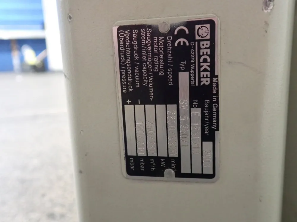 Becker 2.5 Regenerative Blower - Sv 5.250/1